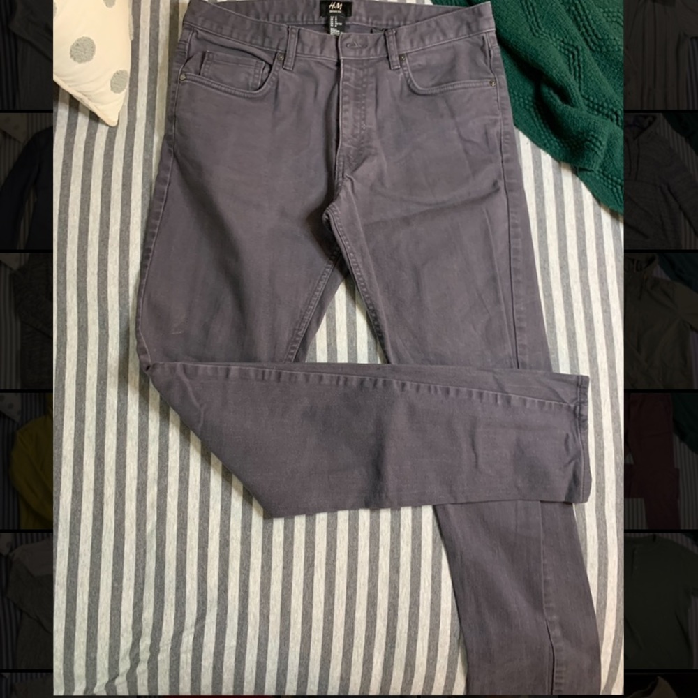 Grey H&M Skinny Fit Pants